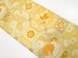 アンティーク　蜀江に菊・梅模様織り出し丸帯（材料）